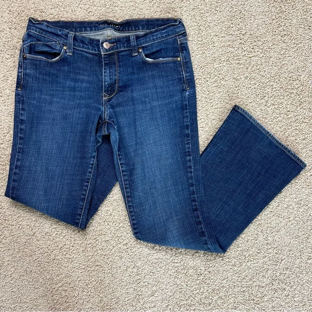 OLD NAVY The Flirt Flare Mid Rise Jeans Denim Medium Wash Blue Size 8
